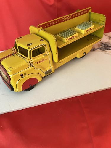 Vintage 1950S MARX Coca Cola Metal Delivery Truck