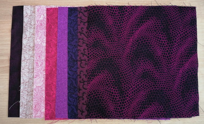 Patchworkstoff Jinny Beyer Scraps - 6 Stück á 25 x 25 cm groß