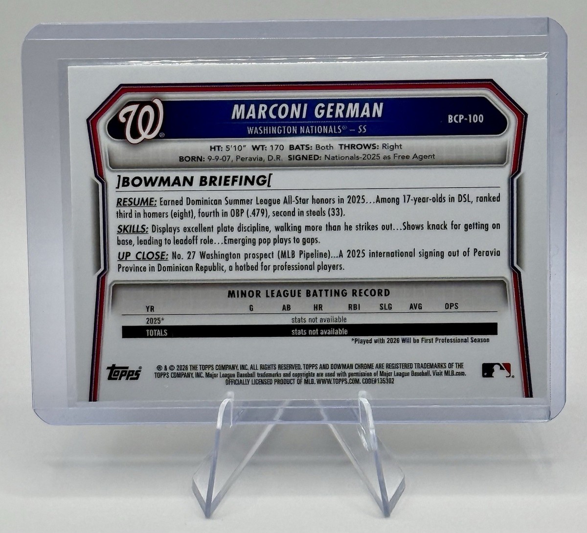 2026 Bowman - Marconi German #BCP-100 Lava Refractor /399 | eBay