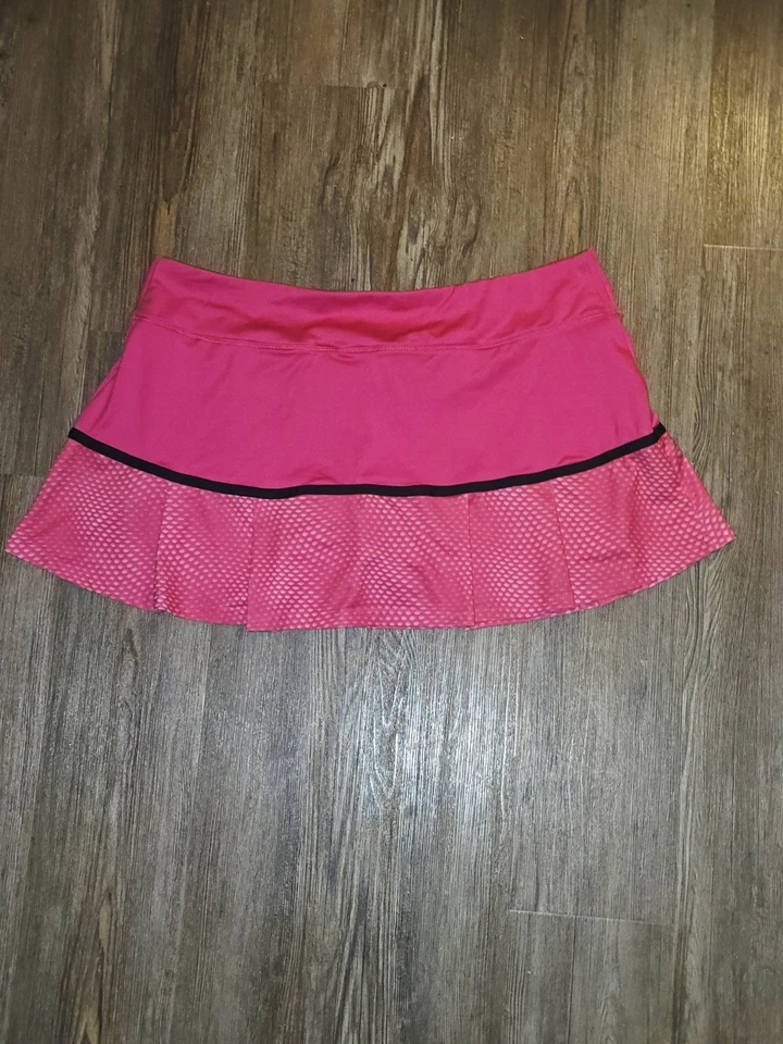 Falda de tenis Pull On PRINCE Skort plisada grande rosa elástico cintura elástica Foto 4 de 4