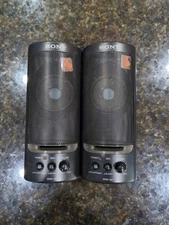 Sony SRS-58 Retro Speaker System w/ Built-in Amplifiers 3.5mm Jack Tested