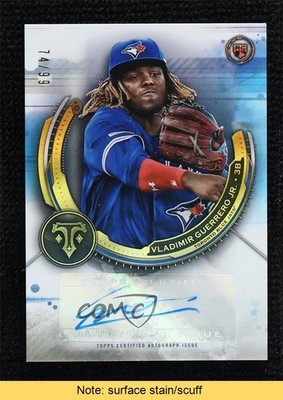 2019 Topps Triple Threads Rookie 74/99 Vladimir Guerrero Jr Auto READ 1q7