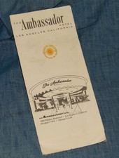 vintage Los Angeles AMBASSADOR hotel brochure RFK place of assassination vintage Los Angeles AMBASSADOR hotel brochure RFK place of assassination