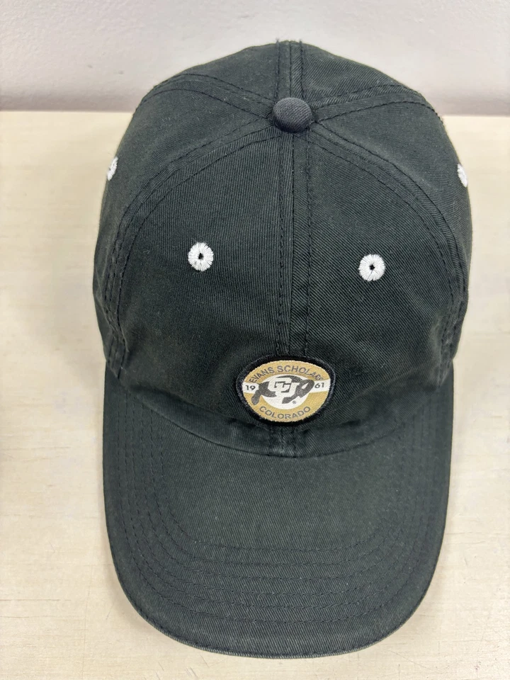 Colorado Buffaloes Hat Cap Strap Back Black NCAA Football Evans Scholars Mens - Image 3 of 4