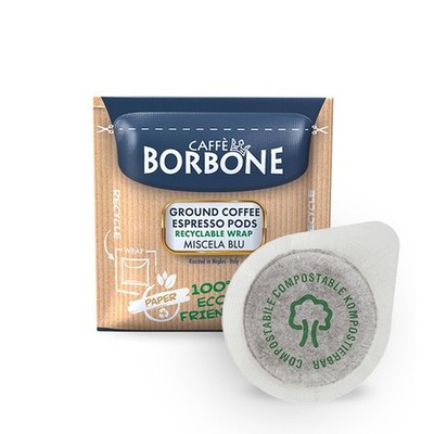 Caffe Borbone Espresso Pods Blue Blend Dark Roast ESE 50 Count