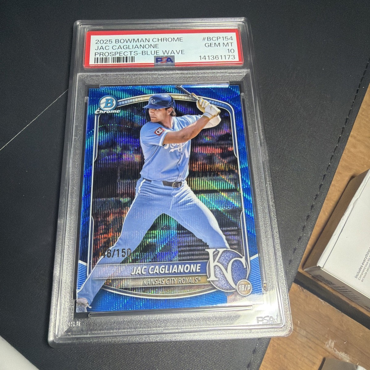 2025 Bowman Chrome Prospects Jac Caglianone Prospects-Blue Wave