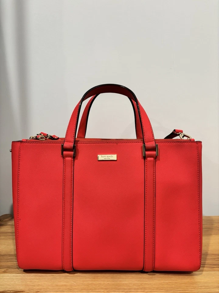 Kate Spade Work Tote Red - Image 3 of 4