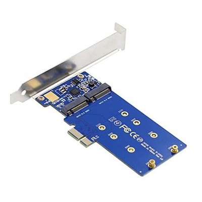  NGFF Key B+M Dual SATA SSD to PCI-E 1x Motherboard Desktop 2xNGFF to PCI-E