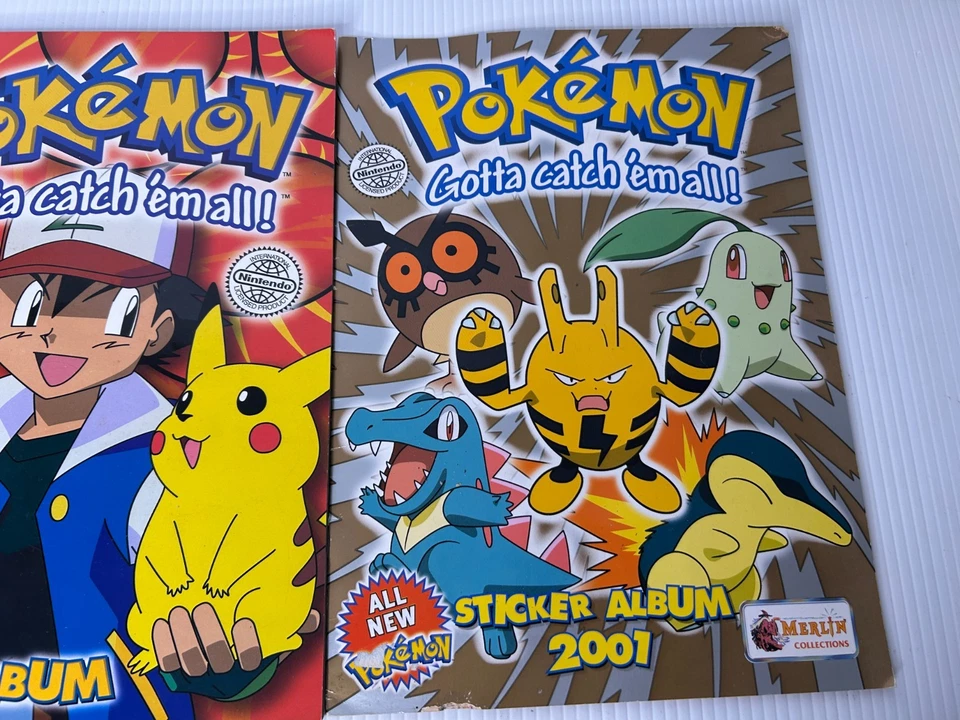 Pokemon Merlin Sticker Albums 1999 & 2001 Complete with Poster and all Stickers - Image 3 of 4