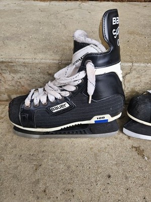 Bauer Supreme Classic Form Fit 100 Hockey Skates Youth Size 5 D CANADA. 