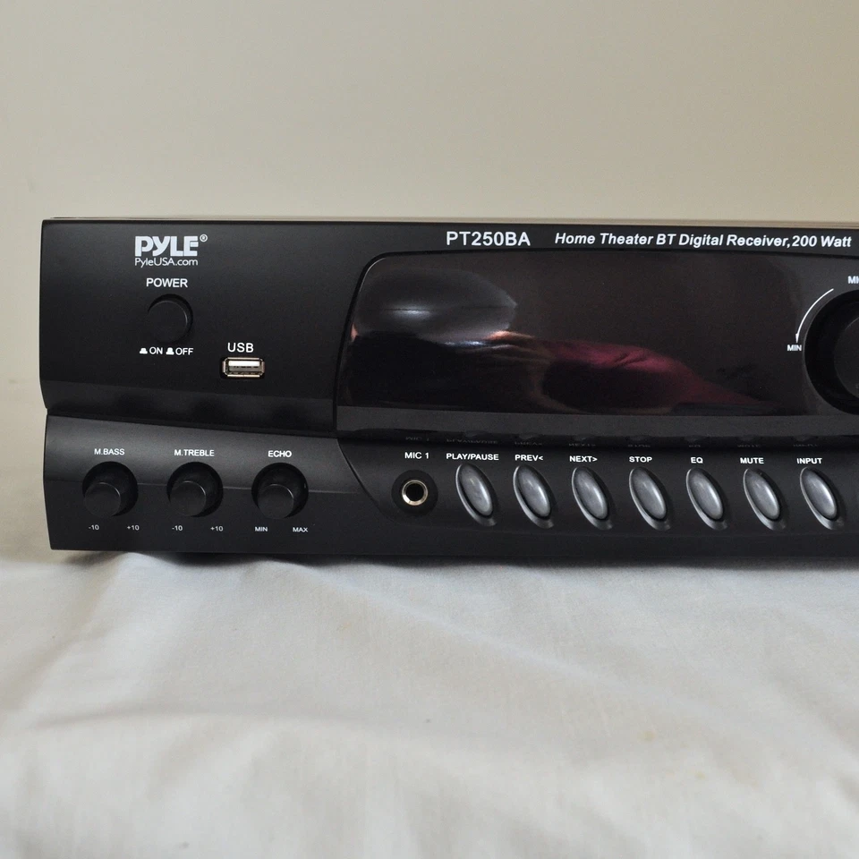 Receptor estéreo Pyle PT250BA - Bluetooth - Sintonizador FM - USB - Entradas RCA/MIC Foto 3 de 4