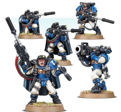 Space Marine Scout Squad-Sniper Rifles-Missile Launcher-Dark Angel-Warhammer 40k