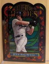 1997 Topps GALLERY OF HEROES #8 Jeff Bagwell DIE CUT ACETATE STAINED GLASS