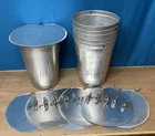 8 Aluminum Sap Buckets (2 Gal)+8  Lids COVERS + 8 TAPS Spiles Spouts MAPLE SYRUP