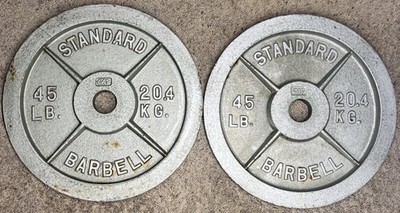 45 Lb Standard Barbell Olympic Plates Men's Olympic Bar 45LB
