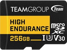Team 256GB High Endurance microSDXCUHS-IU3V30 Memory Card Model THUSDX256GIV3002