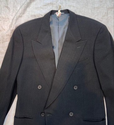 Giorgio Armani Double-Breasted Suit Set-up 2 Piece Black  L Men Archival