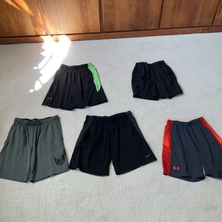 Huge Lot of Sports Athletic Shorts Men's Medium and Large ALL NIKE UNDER ARMOR