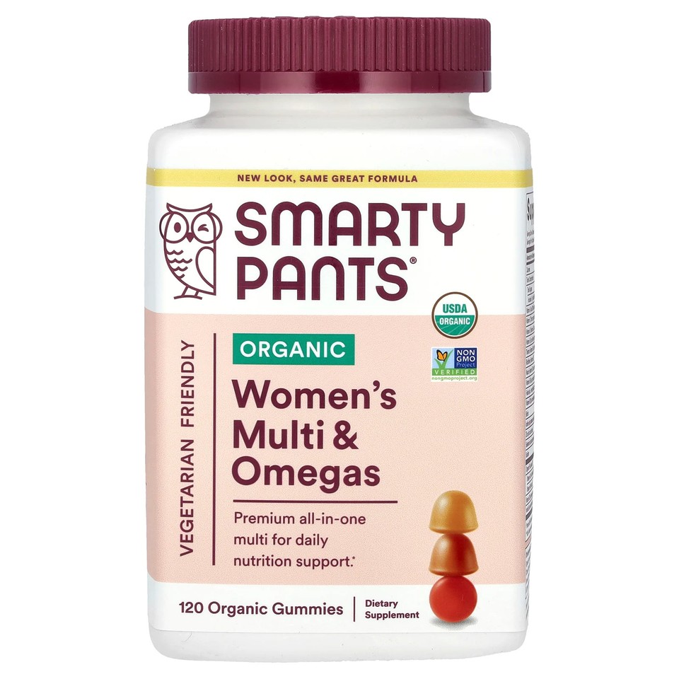 Organic Women's Multi & Omegas, Raspberries, Lemon Lime and Grape, 120 Organic