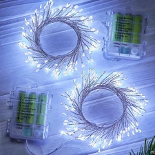 100 Led Fairy Lights 32 Ft Firefly String Lights Waterproof Starry Lights on Si