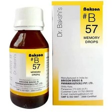 Bakson B57 Memory Drops 30ml PURE HERBAL AYURVEDIC, Pack of 1.