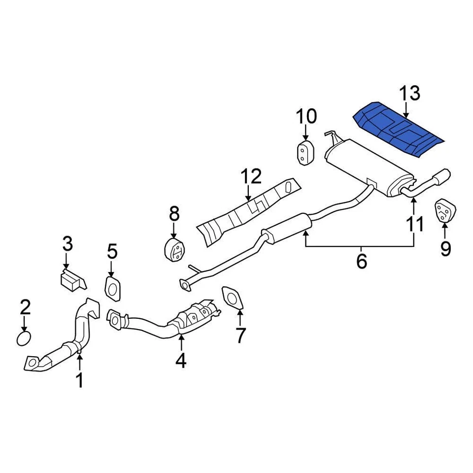 For Nissan Rogue Select 2014-2015 Nissan 16590JG33A Exhaust Heat Shield - Imagem 4 de 4