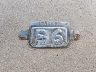 <!--F#f_0-->Original 1956 New Jersey Aluminum License Tag Year Tab Single 56 NJ Vehicle<!--F/-->