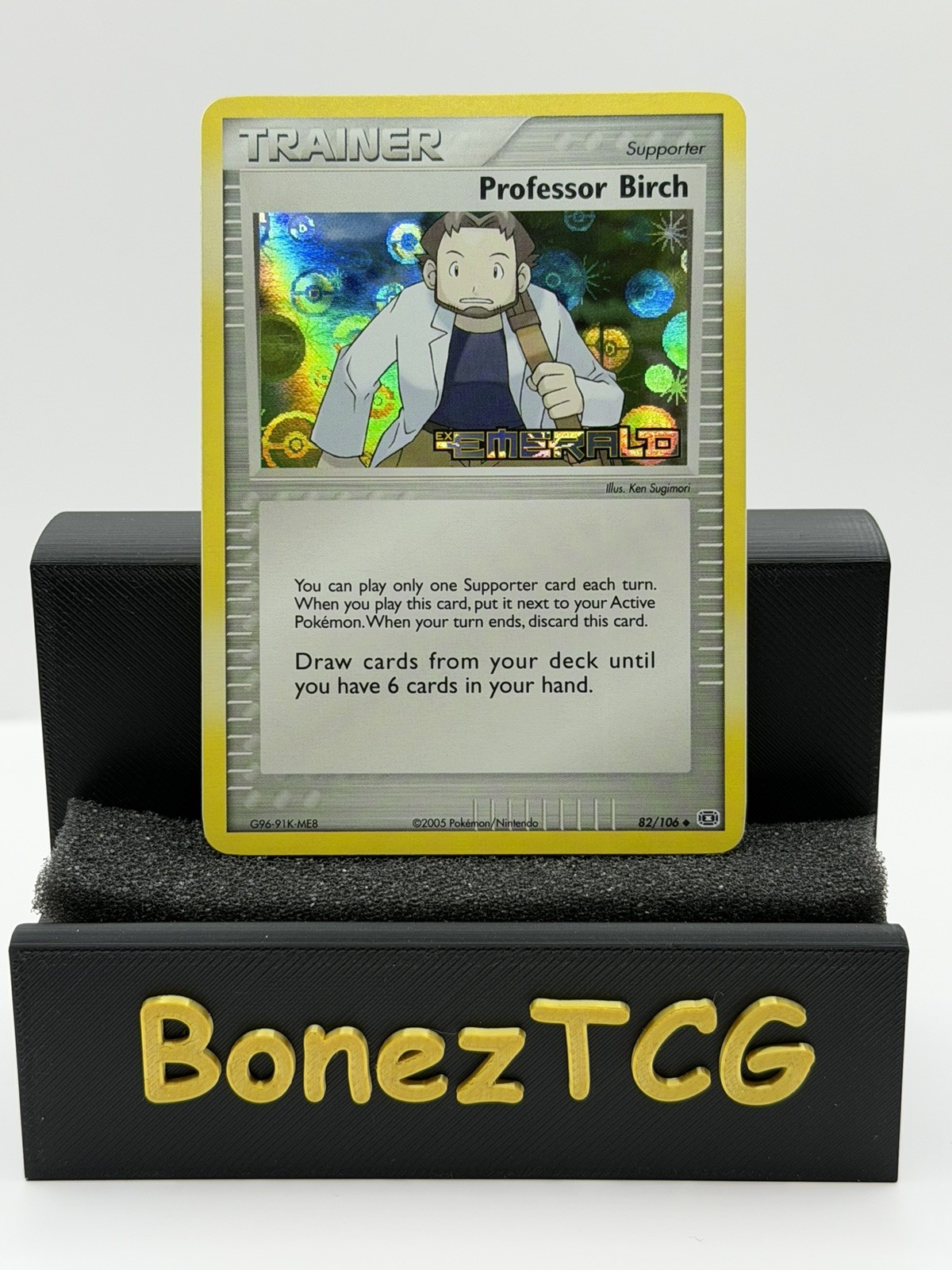 Professor Birch #82/106 Reverse Holo Uncommon EX Emerald Pokemon Card