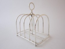 Antique Victorian Sterling Silver Toast Rack - 1887 by D & J Wellby