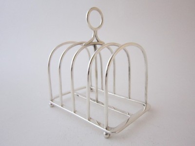 Antiker viktorianischer Toastständer Sterlingsilber - 1887 von D & J Wellby
