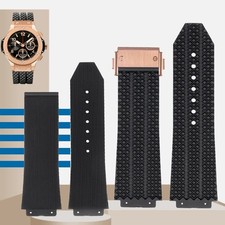 Rubber Strap For Hublot Big Bang Black 26mm Waterproof Watch Band Clasp Variant