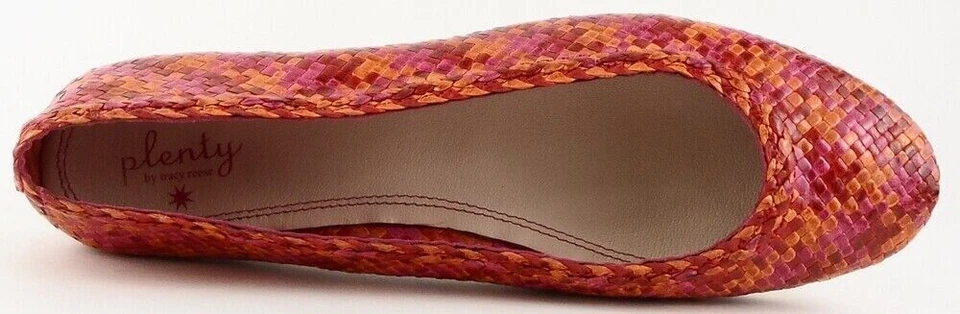 $120 MUCHO TRACY REESE EMELY Naranja Rosa Rojo Cuero Diseñador Pisos 5.5 EUR 36 Foto 3 de 4