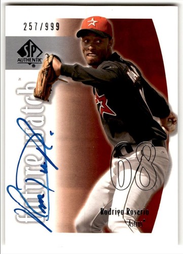 2002 SP Authentic Future Watch Rodrigo Rosario Rookie Auto /999 #136 Houston - Picture 1 of 2