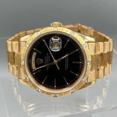 rolex day date president bark finish
