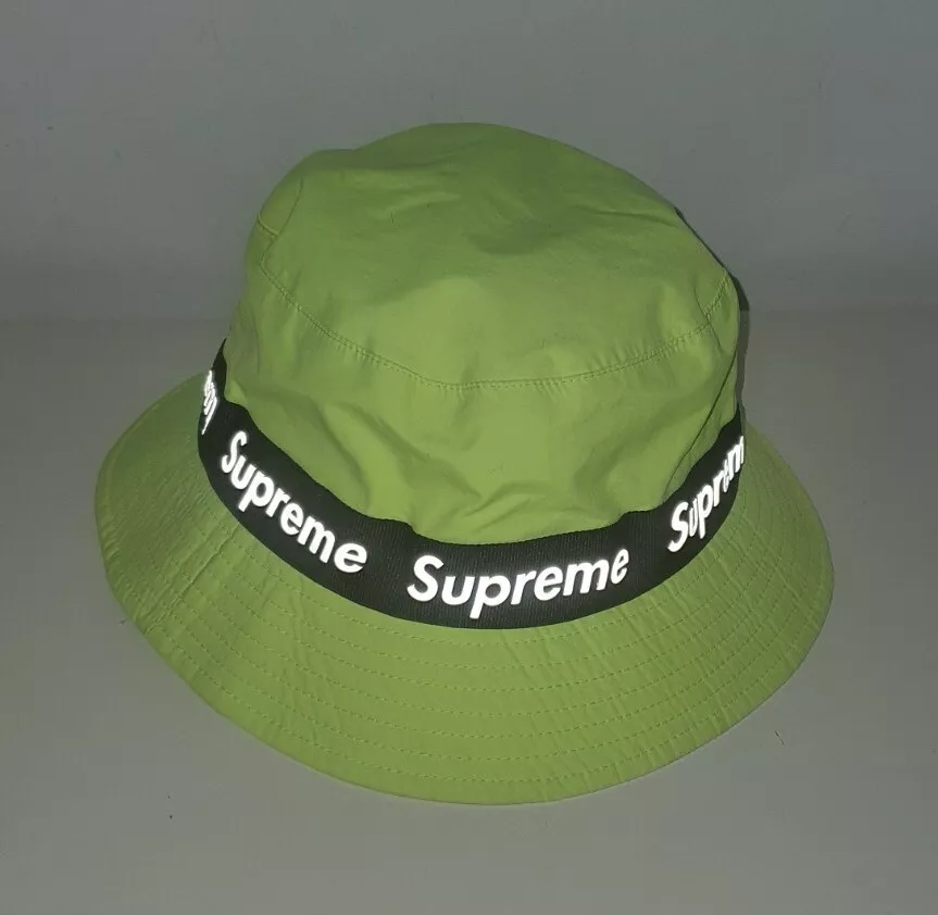 FW17 Supreme Taped Seam crusher M/L Nylon bucket hat 3M Reflective Logo Taping