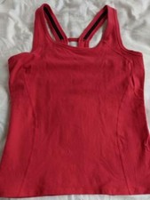 Heather Thomson Yummie Long Sports Bra Top Red Size Small New
