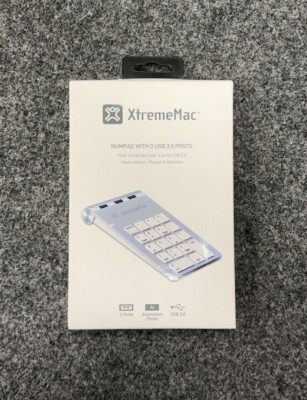 XtremeMac Keypad HUB 3x USB-A 3.0 Ports silber