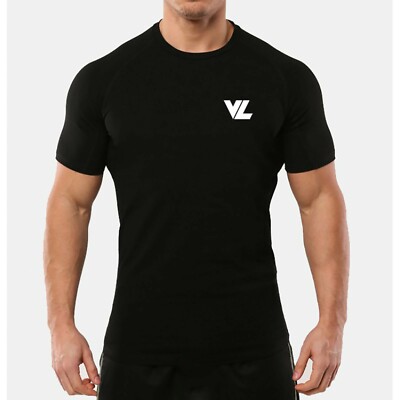 Herren Performance Top Small Jet Black Gym Shark King
