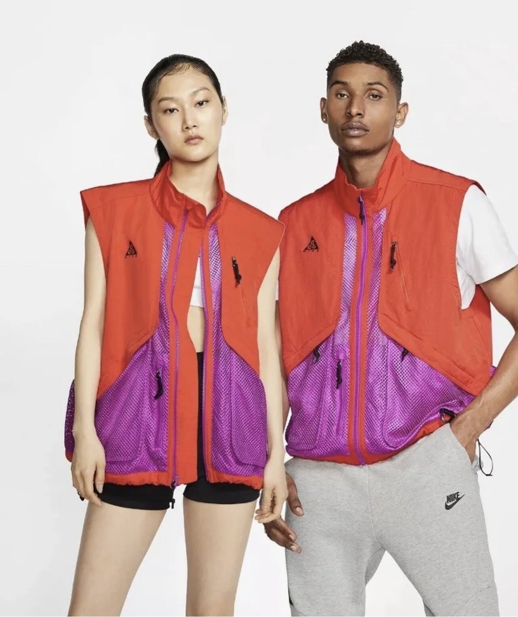 Nike ACG Vest Mens Full Zip BQ3619-634 Red Purple Size Nike ACG Vest Mens Full Zip BQ3619-634 Red Purple Size