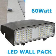 60W Led Outdoor Full Cut Off Wall Pack Light Security Area Fixture 5000K ETL DLC