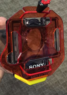 Red Dive Filter+Sony MPK-AS3 Underwater Housing for HDR-AS100V AS-10/200v AS30V