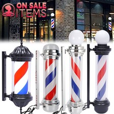 Barber Shop Pole Light Rotating LED Stripes Hair Salon Open Sign Outdoor/Indoor