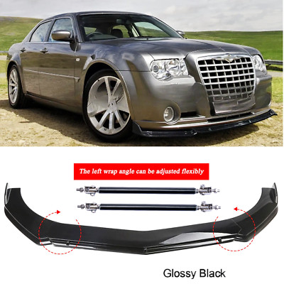 For Chrysler 300C SRT8 300M 200 Front Bumper Lip Spoiler Splitter Gloss Black US