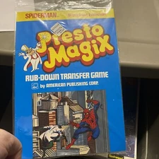 SPIDER-MAN WATERFRONT ENCOUNTER PRESTO MAGIX RUB-DOWN TRANSFER GAME Waterfront