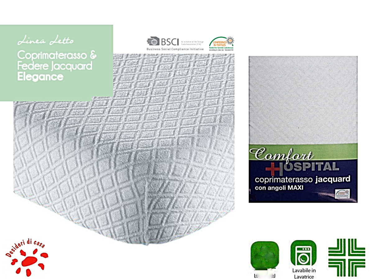 Duerme Como En Un Hotel: Coprimaterasso Jacquard Algodón 50% – Suave, Fresco Y Transpirable (Individual/Matrimonial)