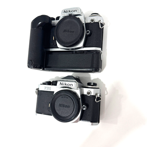 Nikon FE SLR Film Camera Chrome Kit w/ AI-S 50mm f
