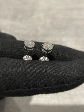 Moissanite Screw Back Stud Earrings  D VVS1 5mm & 6.5mm Pass Presidium Tester!