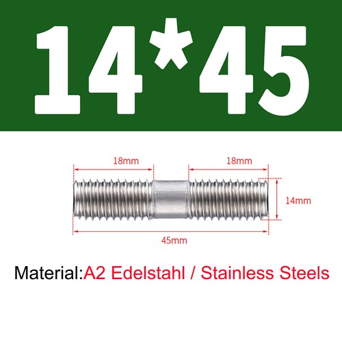 M3 M4-M16 Double End Threaded Studs Bar Rod Bolts Screws Stainless Steel A2 304 - Picture 164 of 204