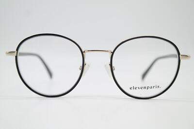 Glasses Elevenparis EP MA004 Gold Black Oval Frame Eyeglasses New