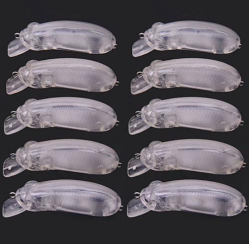 10pcs Unpainted Crankbait Fishing Lure Body 4 1/2 Inch 2/5 OZ Blank Lures 8100 E - Foto 3